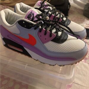 Nike Air Max Sneakers - White, Purple, and Orange